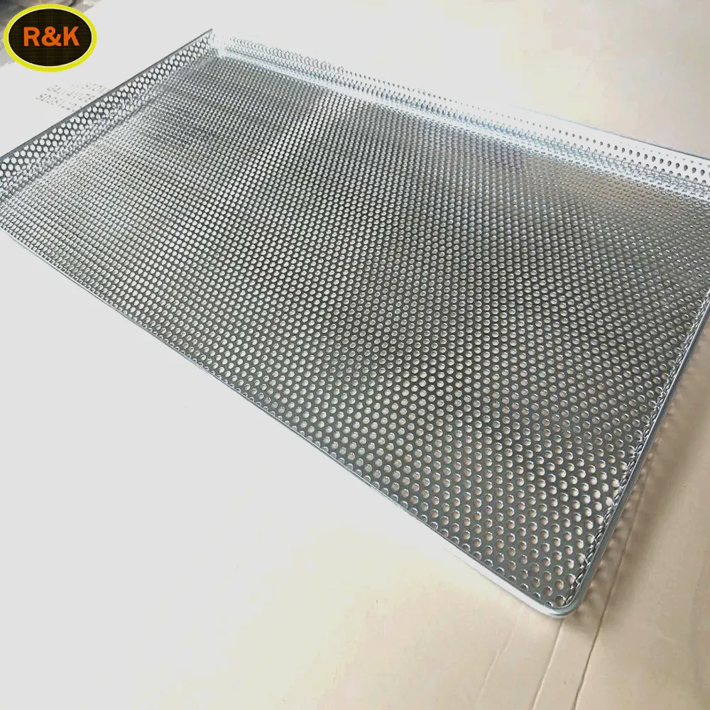 stainless steel wire mesh aluminum filter perforated ovens cupcake pizza bread cookie baking tray with rack pans sheets