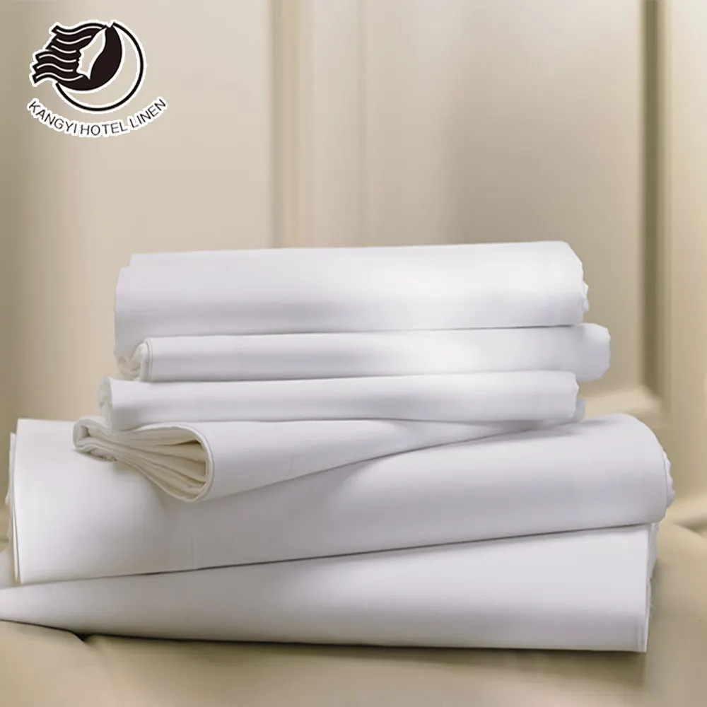 2023 China blanco 60s ropa de cama algodón egipcio 400 Juegos de sábanas de hilo