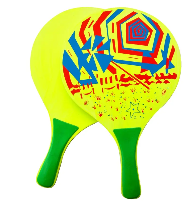 tennis rackets professional paddle ball cheap high quality Carbon wooden beach racket set