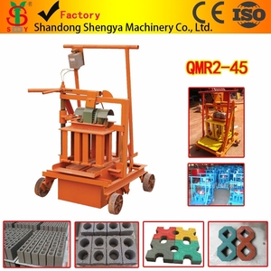 Beton zement bewegliche kleine Ziegel herstellungs maschine QMR2-45 Geld verdienen in Shandong China heißer Verkauf in Äthiopien und Nigeria Kenia
