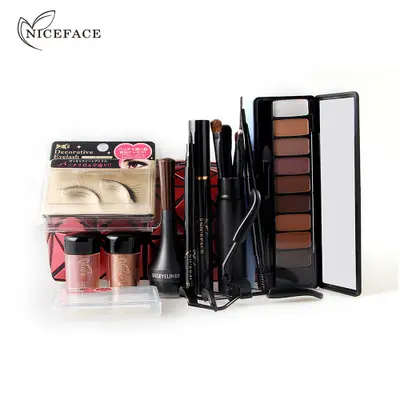 NiceFace Di Natale Gli Occhi di Bellezza di Trucco Completo Kit di Trucco Sacchetto Cosmetico Professionale di Charme Delle Donne di Make Up Set