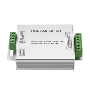 DC12/24V RGBW LED Strip Power Repeater Console Controller Salida de 4 canales 24A Amplificador con control remoto 6A - Product Image 3