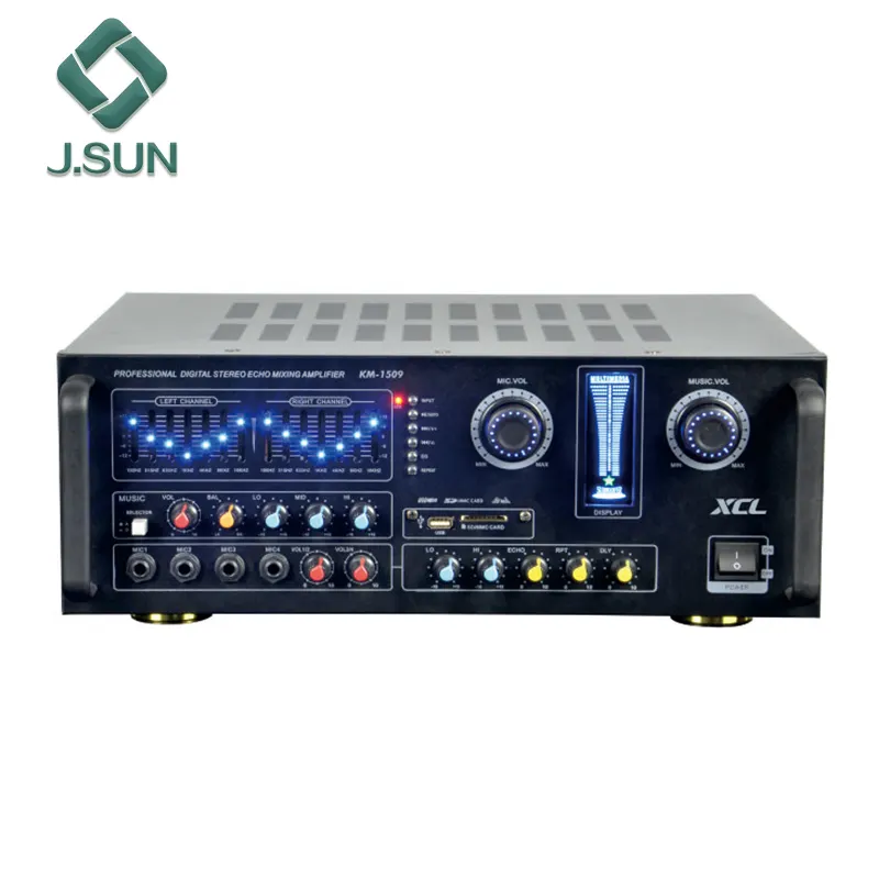 KM-1509 profesional DJ mixer audio power amplifier