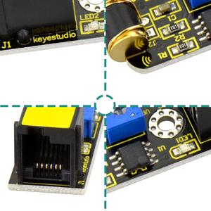 RJ11 EASY plug Vibration <strong>Sensor</strong> Shield V5 module <strong>for</strong> <strong>Arduino</strong> STEAM