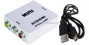 Convertidor de audio para VCR DVD, Mini RCA compuesto CVBS AV2HDMI, 720P, blanco - Product Image 3