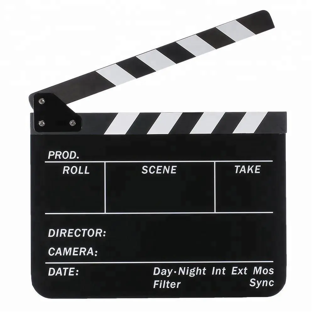 एक्रिलिक क्लापबर्ड सूखा मिटा निर्देशक फिल्म फिल्म घंटे का लटकन बोर्ड स्लेट