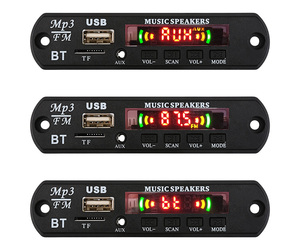 12V MP3 解码器板 MP3 音乐播放器解码器 USB TF FM 收音机 AUX - Product Image 4