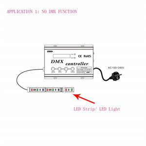 De alta tensión 110V 120V RGB LED de tira de neón DMX decodificador controlador de luz nos enchufe 3CH X 2A 660W para DC100-240V iluminación LED - Product Image 5