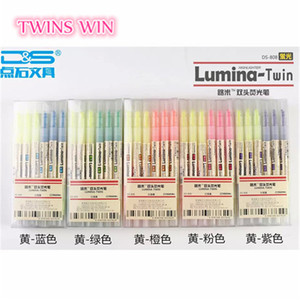 Cancelleria coreana di buona qualità a due teste utile evidenziatore pennarello pennarello 004 - Product Image 3