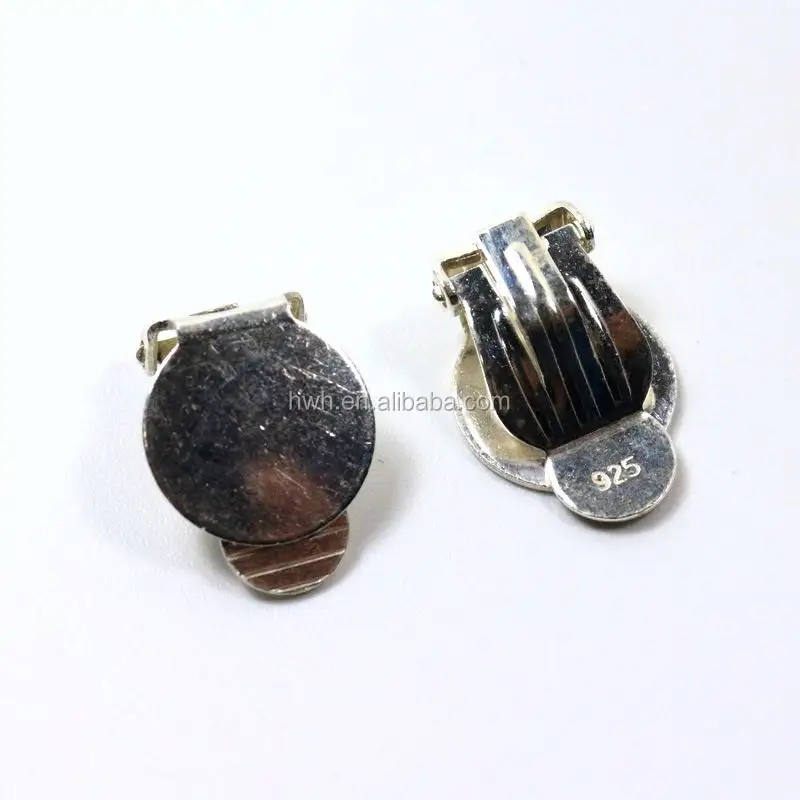 H1035 Sterling Silver Clip - on Earring composants Anti - allergique