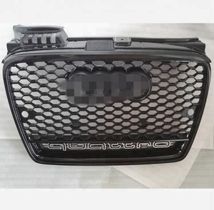 A4をB7 RS4 ABSブラックグリル、ブラックフレーム、AUDI A4/S4 2004-2007年用クロームリングにアップグレード - Product Image 2