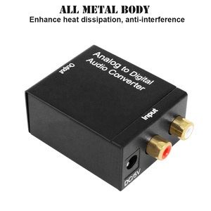 Convertidor de Audio de alta velocidad, convertidor de adaptador de Audio óptico analógico a Digital de 24 bits