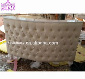 现代法式美容院设备接待台美容院白色家具接待台设计 - Product Image 2