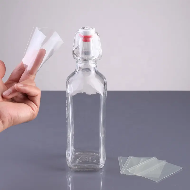 Etiqueta de manga retráctil para sellado de tapa de botella de vidrio o plástico
