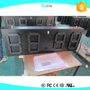 Impermeabile da esterno IR controllo 7 segmento ferro Cabinet orologio Led ora data Display Board Led tempo e segno di temperatura