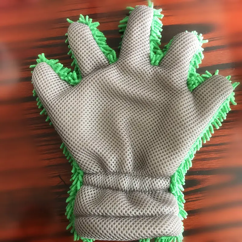 wholesale custom microfiber car dust wash chenille mitt/glove
