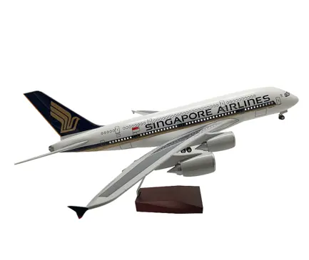 Tốt nhất bán A380 Singapore hãng hàng không dẫn Máy bay mô hình điều khiển bằng giọng nói hành khách máy bay 47cm nhựa mô hình 1:160