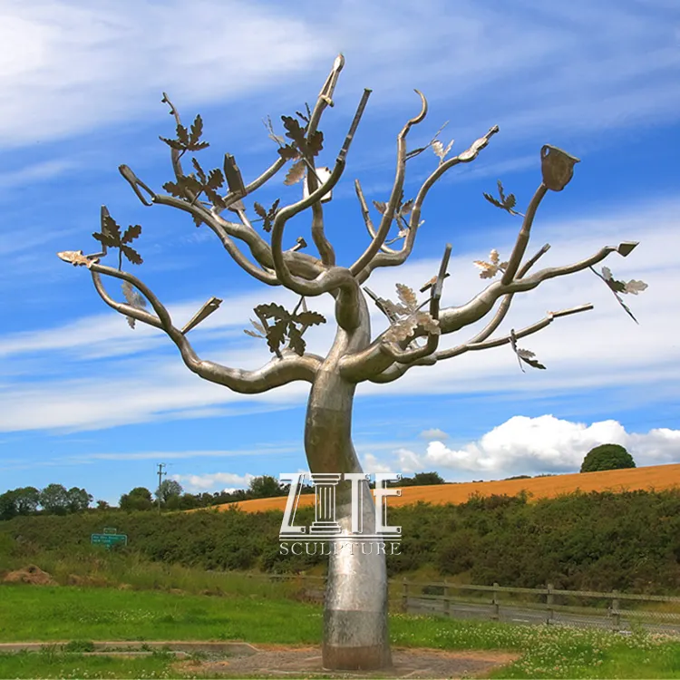 Hochwertige Urban Edelstahl Baum Skulptur