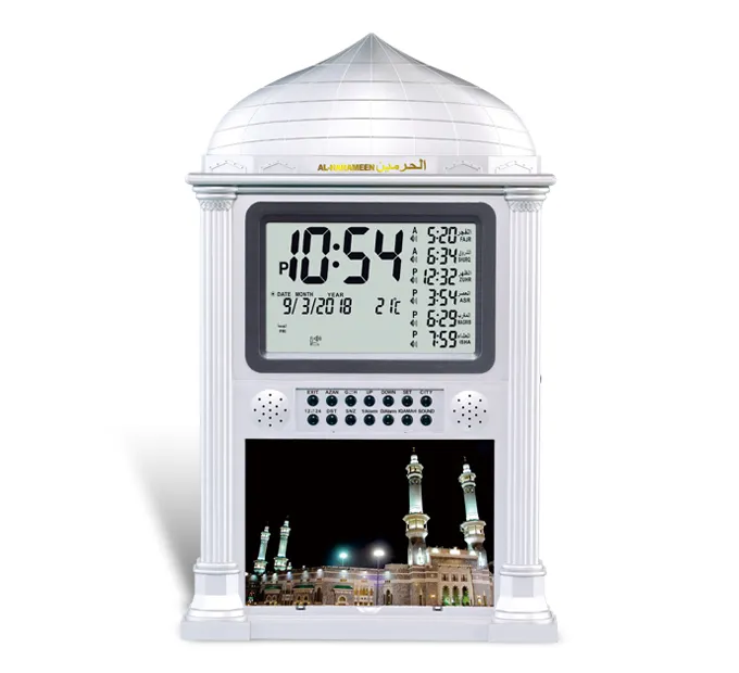 ที่มีคุณภาพสูงมุสลิมดิจิตอล Azan นาฬิกา HA-4002ที่มีการเคลื่อนไหวที่สวยงามกรอบนาฬิกาในประเทศจีน Ha-4002