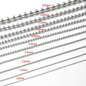 ボールチェーンカスタムエンドレスジュエリーステンレス鋼ネックレス - Product Image 1