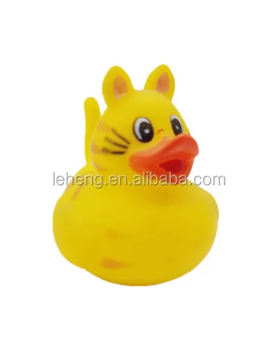 Cina membuat karet kuning pvc bebek BB disebut bebek dengan long tail anak mandi mainan
