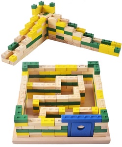 DIY 3D de madera de construcción de bloques de construcción ladrillos de construcción de juguete - Product Image 6