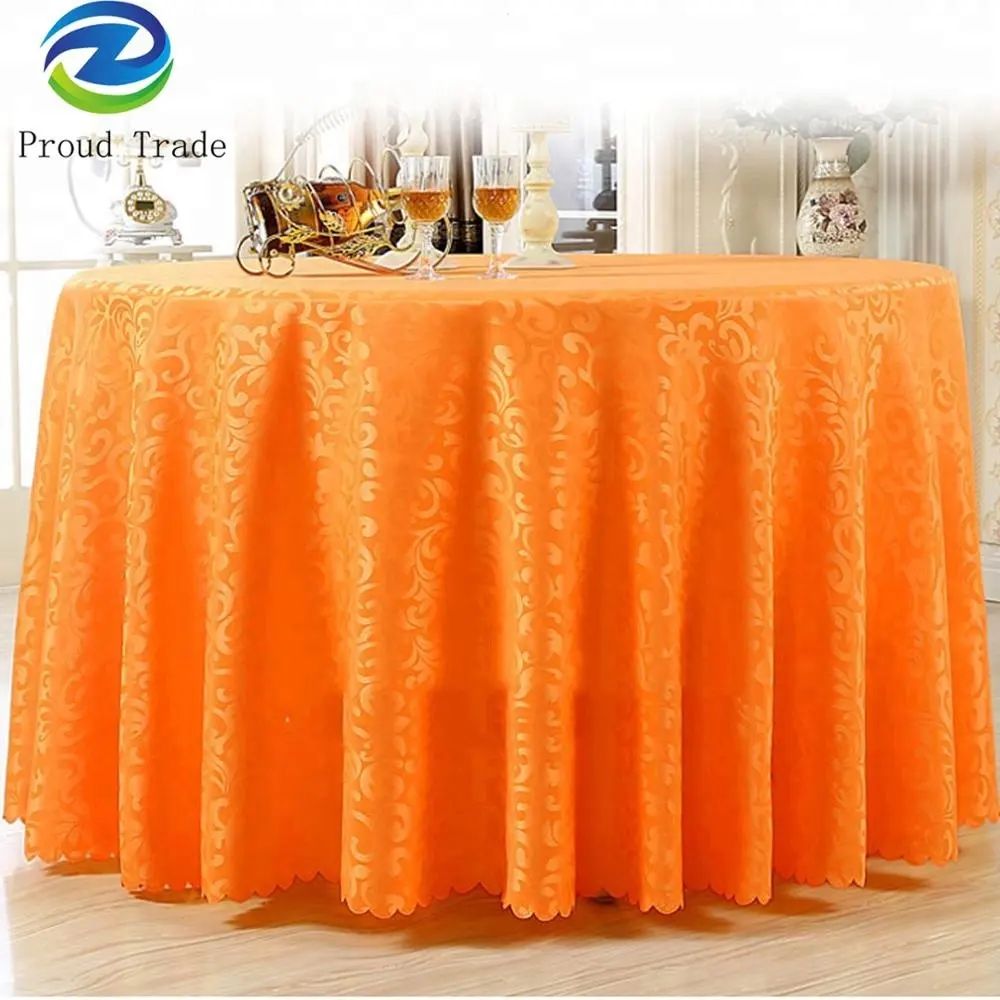 New design arancione tabella di cerimonia nuziale di fabbrica di stoffa Jacquard tovaglia