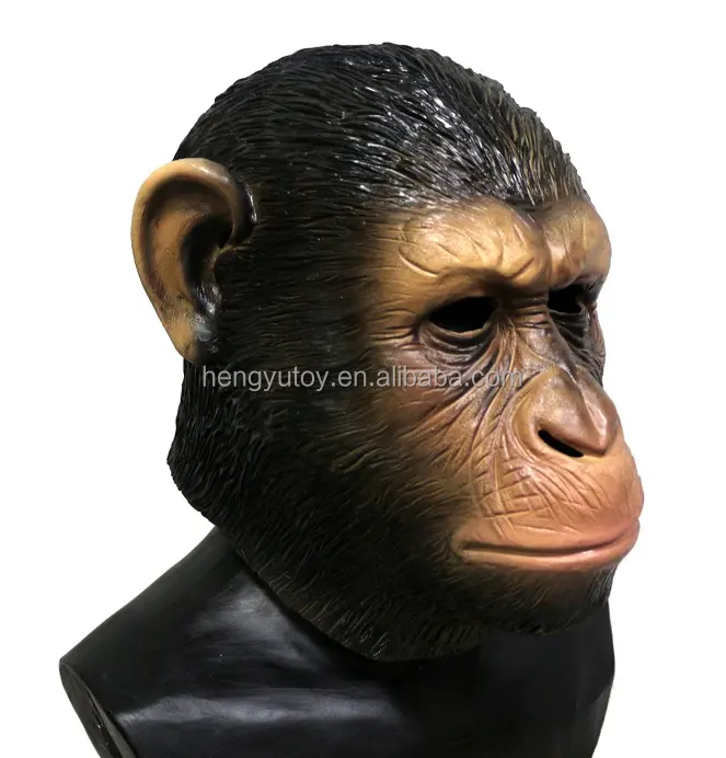 Accesorios de disfraz de mono realista máscara de simios Caesar