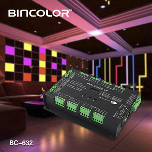 BC-632 32 канала RGB RGBW светодиодный DMX в PWM Декодер OLED дисплей RDM Поддержка 8 бит 16-битный светодиодный DMX контроллер 32CH DMX512 декодер - Product Image 6