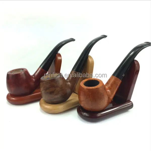 New Wooden Pipe Stand Rack Holder for one Tobacco Pipe