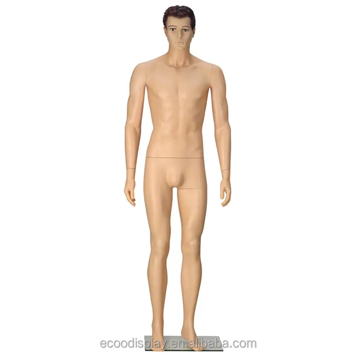 Maniquíes masculinos de plástico, baratos, color de piel de PP, para tienda de ropa