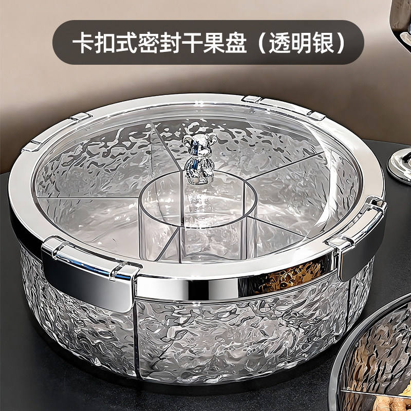 Plateau à fruits scellé à clipser - argent transparent