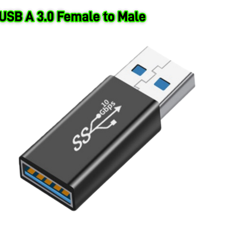 USB A Female to Male ---Black