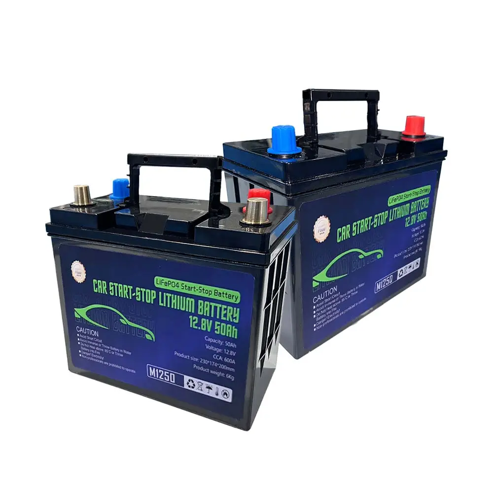 Bakım gerektirmeyen OEM hızlı teslimat 12V 45ah-165Ah pil Lifepo4 araba start-stop pil