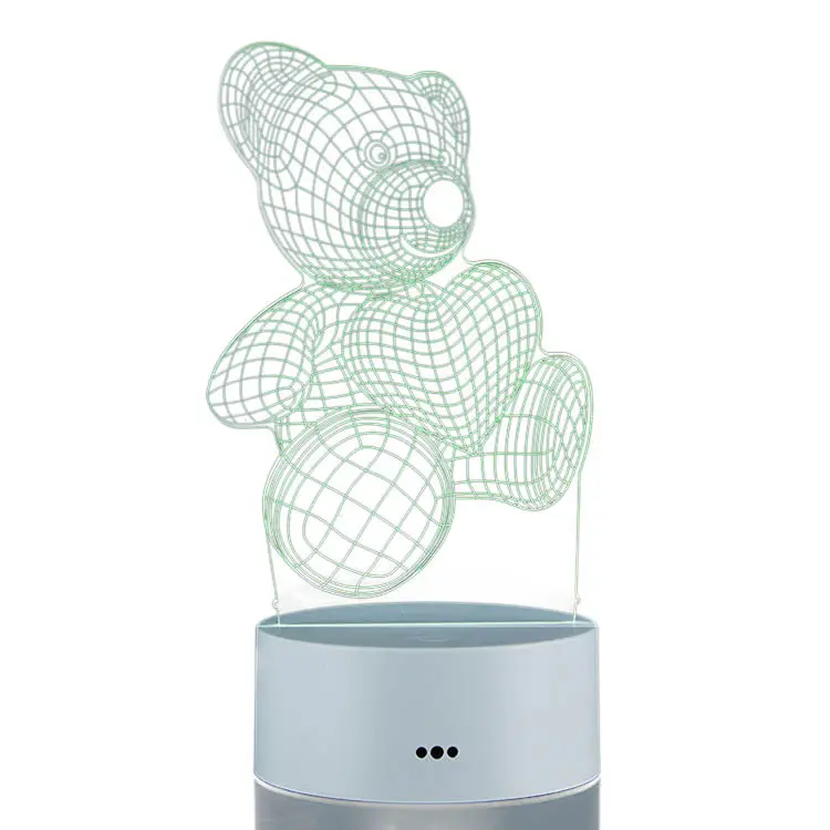 Schlussverkauf Liebte Bärentafelteile intelligenter Touch-Schalter fernbedienbares natürliches kaltes warmes weißes Licht 3D-Visualleffektlampe