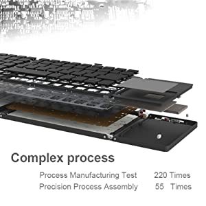 Black Layout Foldable Wireless Folding Bluetooth <strong>Keyboard</strong> Qwerty and Touch Pad Wireless <strong>Keyboard</strong>