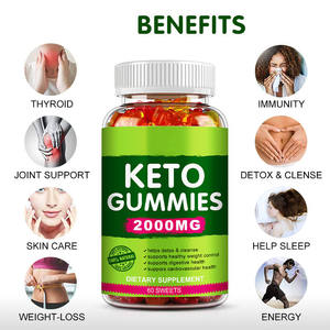 פרימיום keto מיקוד ותמיכה במטבוליזם הנוסחה הקטוגנית (60 gummies)