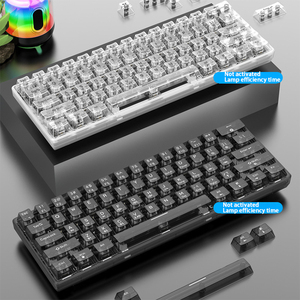 Three-mode Wireless BT Mechanical <strong>Keyboard</strong> Transparent Full <strong>Key</strong> Hot Swap Customized DIY Transparent <strong>Keyboard</strong> Full <strong>Key</strong> - Product Image 5