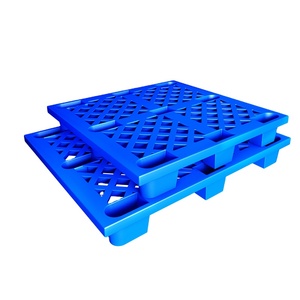 Dayanıklı tek kullanımlık Euro palet 4-Way giriş Nestable depo depolama için ucuz plastik tek yüzlü ihracat palet - Product Image 1