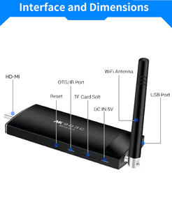 HD-MI טלוויזיה מקל דונגל 4K עם אנדרואיד 10 os 7.1 אנדרואיד 2.4g wifi עבור הפעלת מדיה hd - Product Image 3