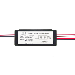 Sensor de luz LED de dos botones inductivo 12V 5A interruptor de espejo táctil capacitivo interruptor de alta tecnología - Product Image 3