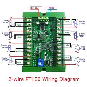 PTA8D08 8-CH DC 8-30V PT100 RS485 Módulo de adquisición Modbus RTU Colector de resistencia térmica de platino Sensor de temperatura PTA8D08 - Product Image 4