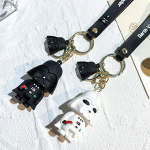LC017 LC018 sevimli Kawaii SW uzay savaşları Darth Vader Maul klon Trooper anahtarlık Palpatine özel 3D dekoratif anahtarlık anahtarlık - Product Image 5