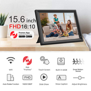 Sexy Tiếng Anh Video Player 15.6 inch 1920*1080 FHD tốt nhất món quà giáng sinh với 64GB 80000 hình ảnh lưu trữ Wifi Khung ảnh kỹ thuật số - Product Image 4