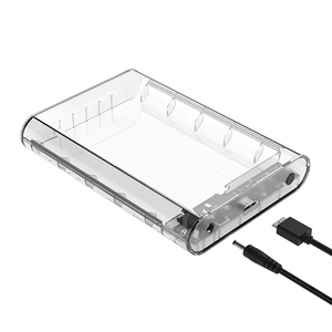 3.5インチSATAHDDエンクロージャーモバイルケース6bpsモニタリングハードディスク (透明シェル付き) - Product Image 1