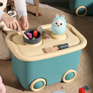 子供用おもちゃ収納ボックスホーム大容量ベビー服特大スナック収納ボックスとビン - Product Image 3