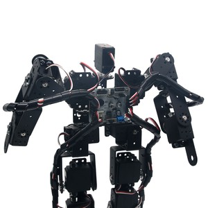 17DOF Robot Robot educativo robotico Robot umanoide Kit Servo staffa cuscinetto a sfera nero - Product Image 5