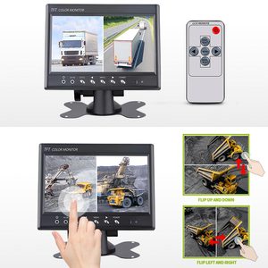 Kunden spezifischer Dünnbildschirm-IPS 7-Zoll-Automonitor LKW 2 HD-Video eingang Fahrzeug monitor mit Fernbedienung - Product Image 5