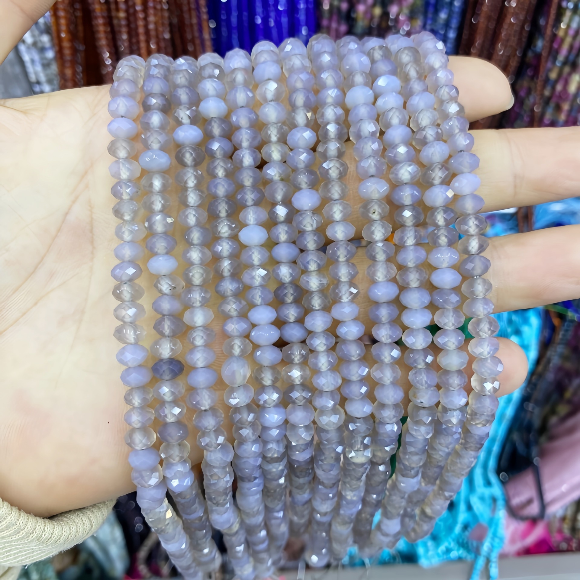 Section boulier en agate grise