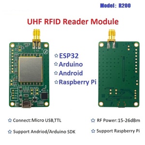 Módulo lector RFID UHF R200 con interfaz Micro USB y TTL UART | Lector RFID de largo alcance para Raspberry Pi y sistemas integrados